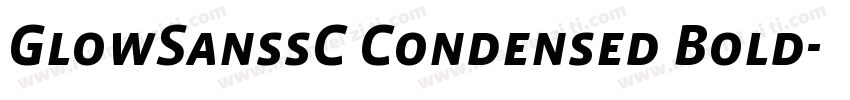 GlowSanssC Condensed Bold字体转换